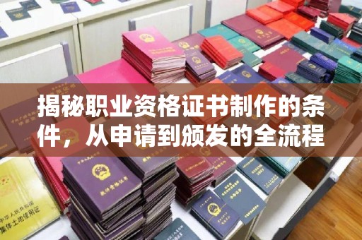 榆社揭秘职业资格证书制作的条件，从申请到颁发的全流程解析